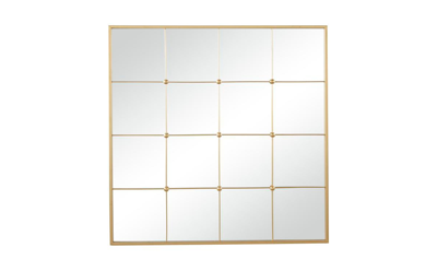 Cosmoliving Metal Glam Wall Mirror, 36" X 1" X 36" In Gold-tone