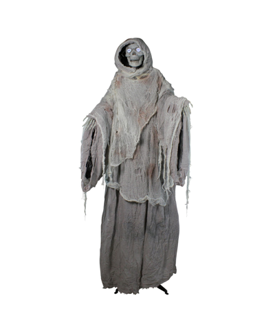 Northlight Animated Standing Master Of Death Halloween Decoration, 65" In Silver-tone