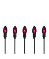 Northlight C9 Bulb Halloween 10 Piece Pathway Markers With 8.75' Black Wire Set In Purple