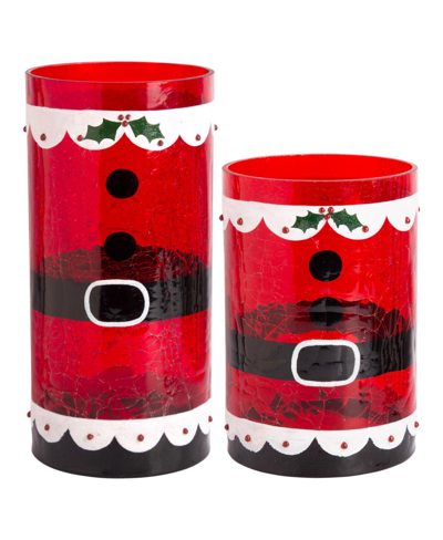 Home Essentials Santa Cylinders In Red