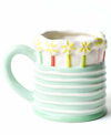 HAPPY EVERYTHING BY LAURA JOHNSON SPARKLE CAKE SHAPED MUG 16 OZ