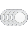 Noritake Brocato Set Of 4 Bread & Butter/appetizer Plates In Gray