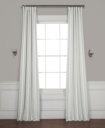 Exclusive Fabrics & Furnishings Blackout Faux Linen Panel, 50" X 96" In White Smoke