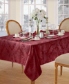 Elrene Barcelona Damask Oblong Tablecloth, 60" X 84" In Burgundy