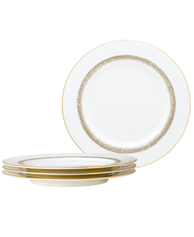 Noritake Haku Set Of 4 Salad Plates, Service For 4 In White