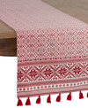 Saro Lifestyle Table Runner With Christmas Pattern Design, 54" X 16" In Red