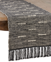 Saro Lifestyle Table Runner With Dashed Stitch Design, 54" X 16" In Black