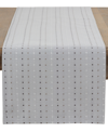 Saro Lifestyle Square Stitched Tablecloth In Gray