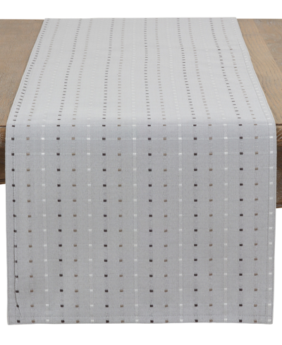 SARO LIFESTYLE TABLE RUNNER WITH STITCHED LINE DESIGN, 54" X 16"
