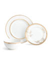 VERA WANG DINNERWARE, LACE GOLD 12 PIECE SET