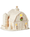 Lenox Mistletoe Park Light-up Barn In Multi And Ivory