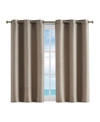 NAUTICA MILTON THERMAL WOVEN ROOM DARKENING GROMMET WINDOW CURTAIN PANEL PAIR DUSTY COLLECTION