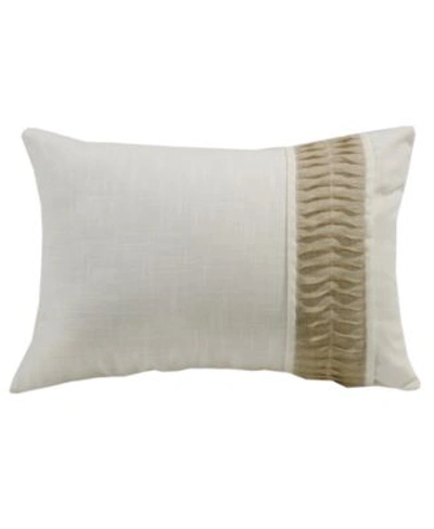 Hiend Accents White Linen Pillow In Multi