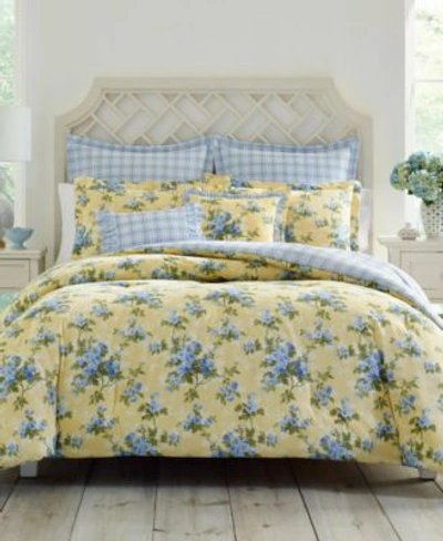Laura Ashley Cassidy Comforter Set In Yellow