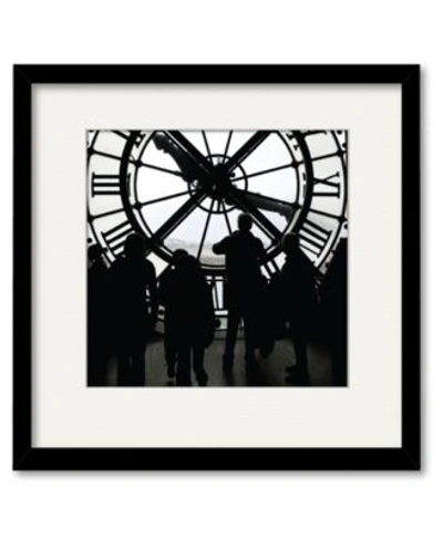 Courtside Market Large Clock Framed Matted Art Collection In Multi