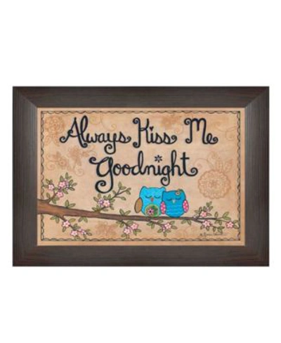 Trendy Decor 4u Always Kiss Me Good Night By Annie Lapoint Printed Wall Art Ready To Hang Frame Collection In Multi