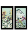 TRENDY DECOR 4U FLORAL FIELD 2 PIECE VIGNETTE BY MICHELE NORMAN FRAME COLLECTION