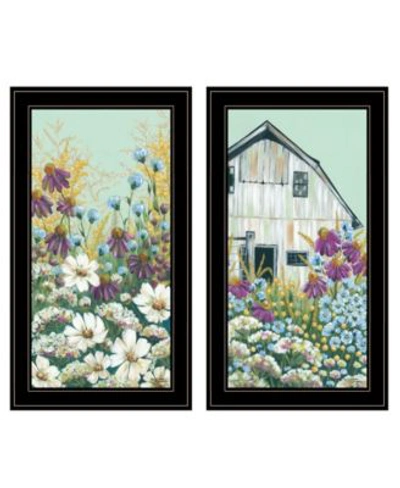 Trendy Decor 4u Floral Field 2 Piece Vignette By Michele Norman Frame Collection In Multi