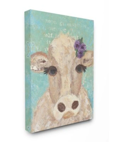 Stupell Industries Cow Painterly Portrait Art Collection In Multi