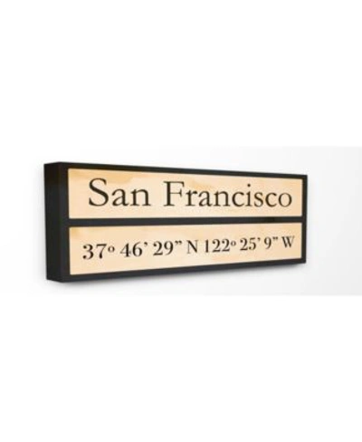 Stupell Industries Wood City Coordinates San Francisco Art Collection In Multi