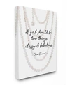 Stupell Industries Classy Fabulous Fashion Quote With Pearls Canvas Wall Art Collection In Multi