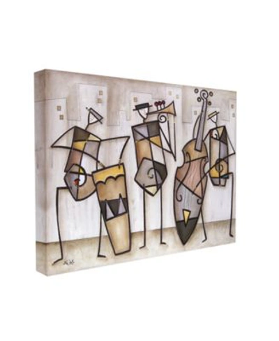 Stupell Industries Musical Trio Abstract Modern Painting Stretched Canvas Wall Art Collection By Eric Waugh In Multi-color