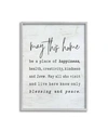 Stupell Industries May This Home Family Inspirational Word On Wood Texture Design Gray Farmhouse Rustic Framed Giclee T In Multi-color