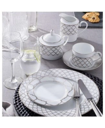 Noritake Dinnerware Eternal Palace Collection In White And Platinum