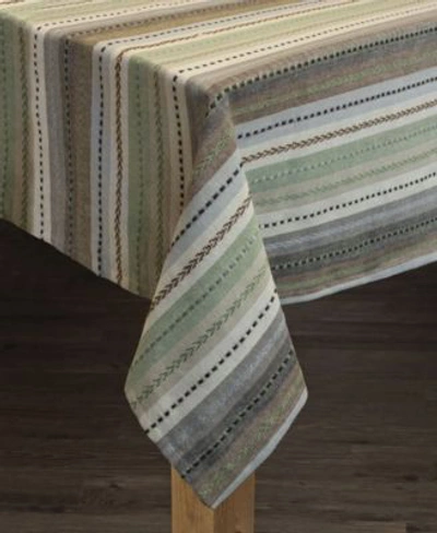 Lintex Phoenix Striped Dobby Cotton Textured Tablecloth In Natural