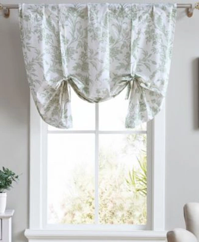 Laura Ashley Annalise Floral Valances Bedding In Shadow Gray