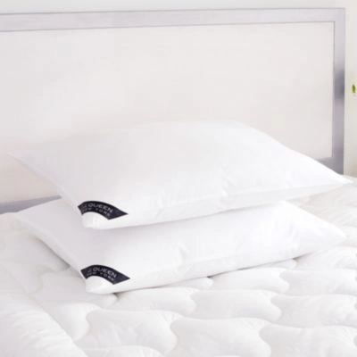 J Queen New York Royal Fit Allergen Barrier Down Alternative Soft Density 233 Thread Count Cotton 2 Pack Pillows In White