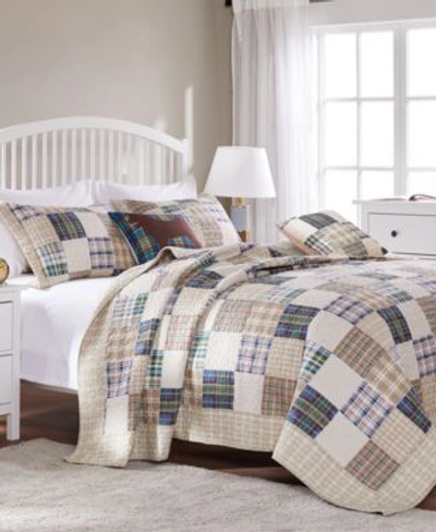 Greenland Home Fashions Oxford Quilt Set 3 Piece In Multi
