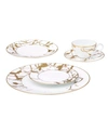 Noritake Raptures Gold Dinnerware Collection In White And Gold