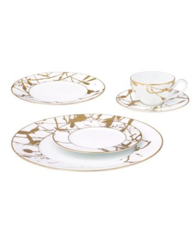 Noritake Raptures Gold Dinnerware Collection In White And Gold