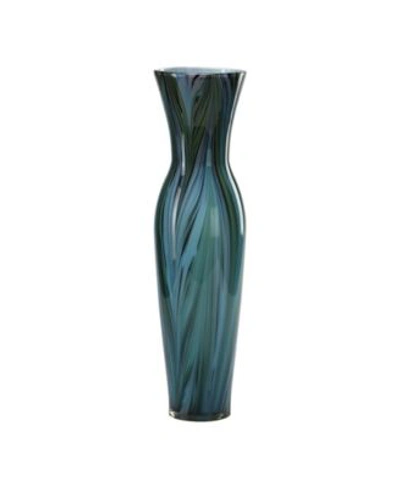 Cyan Design Feather Vase Blue Collection