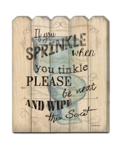 Trendy Decor 4u If You Sprinkle By Debbie Dewitt Printed Wall Art On A Wood Picket Collection In Multi