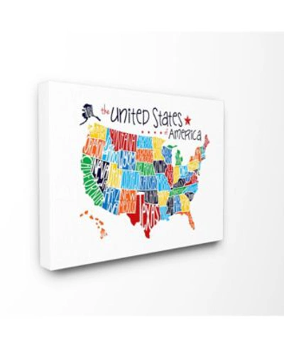 Stupell Industries Home Decor Use Rainbow Typography Map On White Background Art Collection In Multi