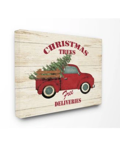 Stupell Industries Merry Christmas Vintage Inspired Tree Truck Art Collection In Multi