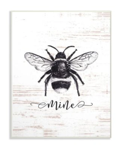 Stupell Industries Bee Mine Drawing On Wood Wall Art Collection In Multi
