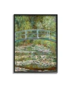 STUPELL INDUSTRIES BRIDGE OVER LILIES MONET CLASSIC PAINTING FRAMED GICLEE TEXTURIZED ART COLLECTION