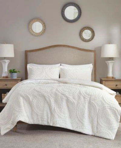 Madison Park Arya Embroidered Medallion Duvet Cover Sets In Ivory