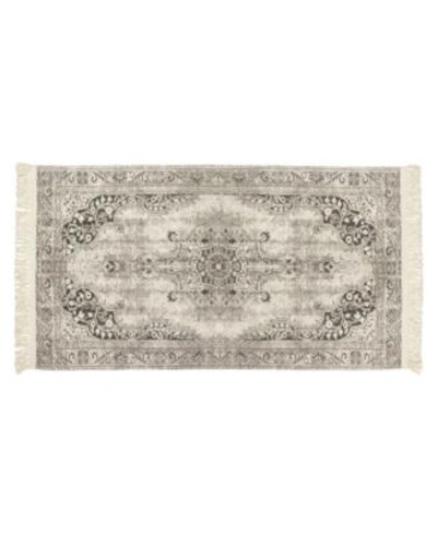 French Connection Montana Vegetable Dyed Cotton Accent Rug Collection Bedding In Grey