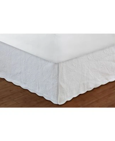 Greenland Home Fashions Paisley Quilted Bed Skirt In White