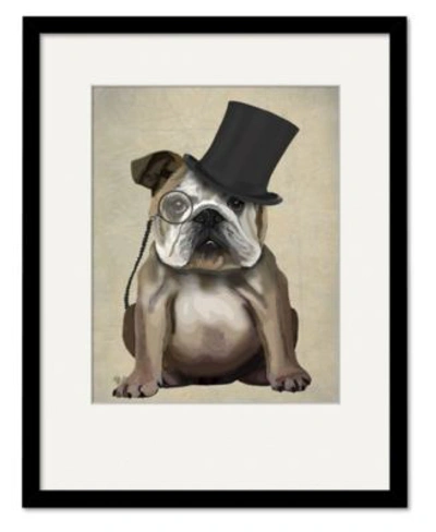 Courtside Market English Bulldog Formal Hound Hat Framed Matted Art Collection In Multi