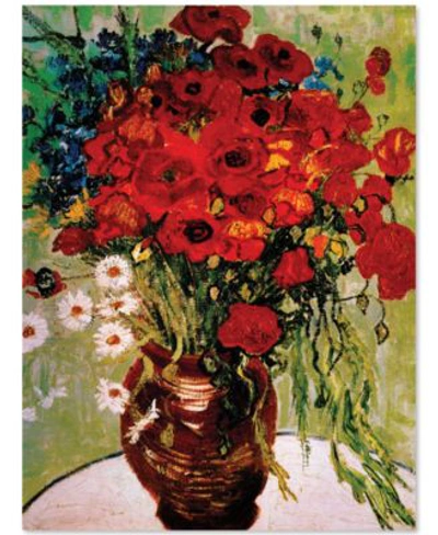 Trademark Global Daisies Poppies By Vincent Van Gogh Canvas Print