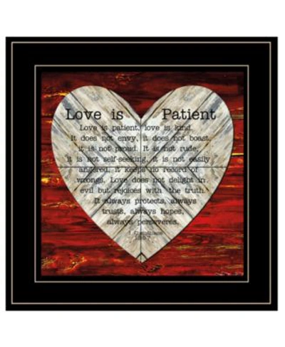 Trendy Decor 4u Love Is Patient By Cindy Jacobs Ready To Hang Framed Print Collection In Multi