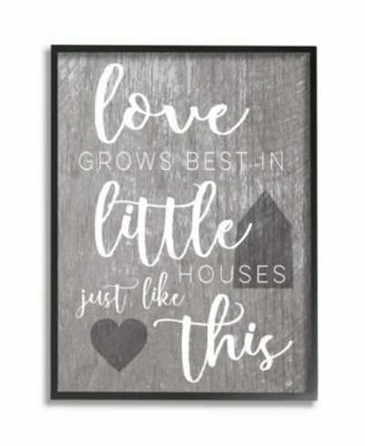 Stupell Industries Love Grows Best In Little Houses Framed Giclee Art Collection In Multi