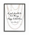 Stupell Industries Classy Fabulous Fashion Quote With Pearls Framed Texturized Art Collection In Multi