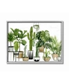 Stupell Industries Boho Plant Scene With Cacti Succulents In Geometric Pots Watercolor Gray Framed Texturized Art Colle In Multi