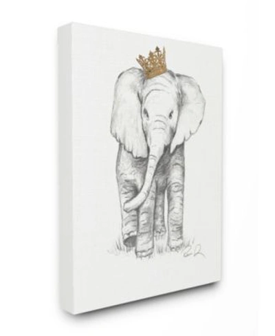 Stupell Industries Elephant Royalty Graphite Drawing Art Collection In Multi